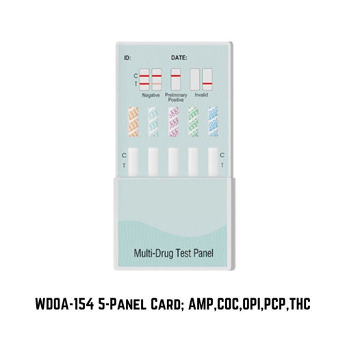Picture of 5-Panel Rapid Drug Test Card; WDOA-154 (25/Box)