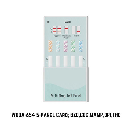 Picture of 5-Panel Rapid Drug Test Card; WDOA-654  (25/Box)