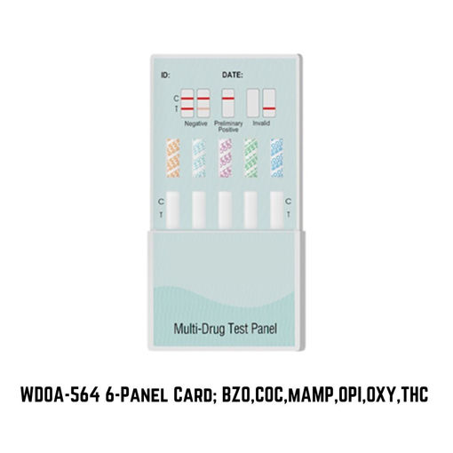 Picture of 6-Panel Rapid Drug Test Card; WDOA-564  (25/Box)