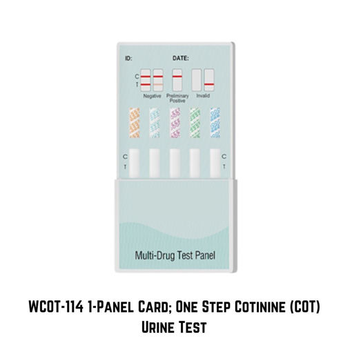 Picture of 1-Panel Rapid Drug Test Card; WCOT-114 (25/Box)