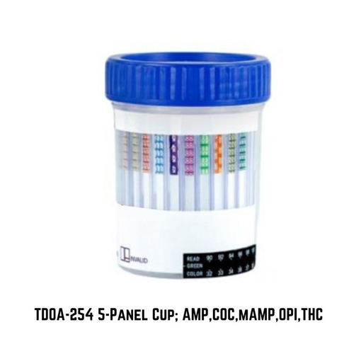 Picture of 5-Panel Rapid Drug Test Cup; TDOA-254 (25/Box)