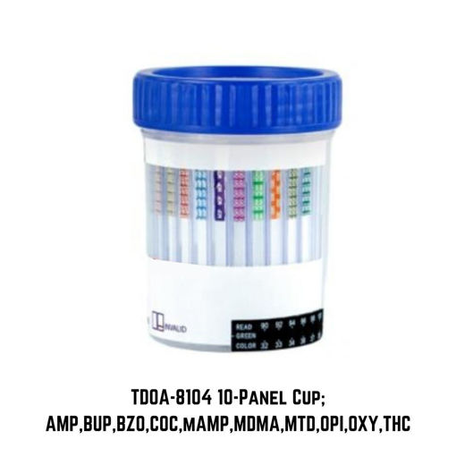 Picture of 10-Panel Rapid Drug Test Cup; TDOA-8104 (25/Box)