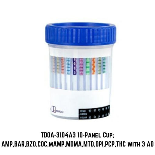 Picture of 10-Panel Rapid Drug Test Cup; TDOA-3104A3 (25/Box)